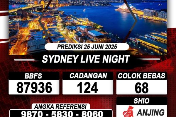 Prediksi SYDNEY LIVE NIGHT – 25 Juni 2025