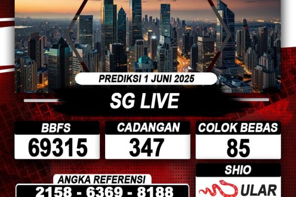 Prediksi SG LIVE 01 Juni 2025