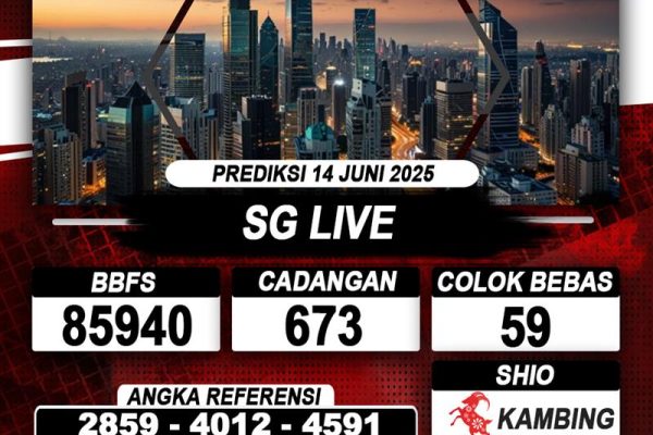 Prediksi SG LIVE 14 Juni 2025